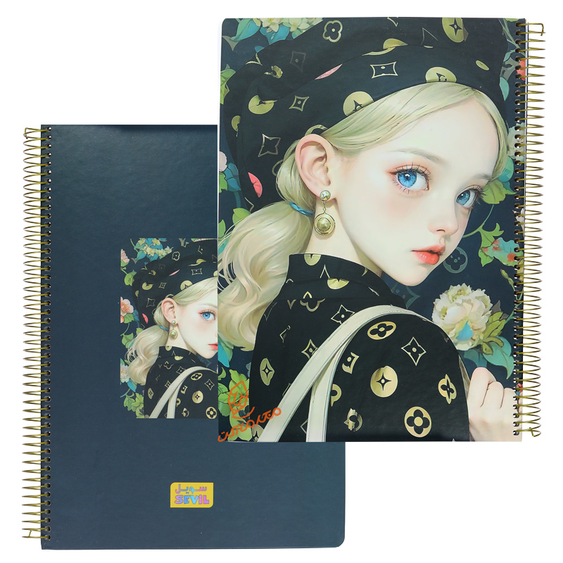 دفتر 100 برگ رحلی طرح کلاسیک دخترانه کد 873 سویل SEVIL (8).jpg