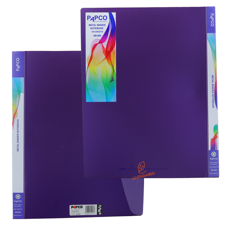 دفتر کلاسوری 140 برگ متالیک NB-666 پاپکو PAPCO (6).jpg