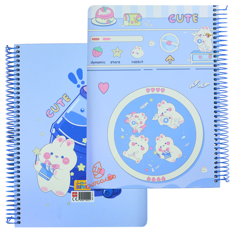 دفتر 100 برگ جلد سخت طرح فانتزی دخترانه کد 846 سویل SEVIL (8).jpg