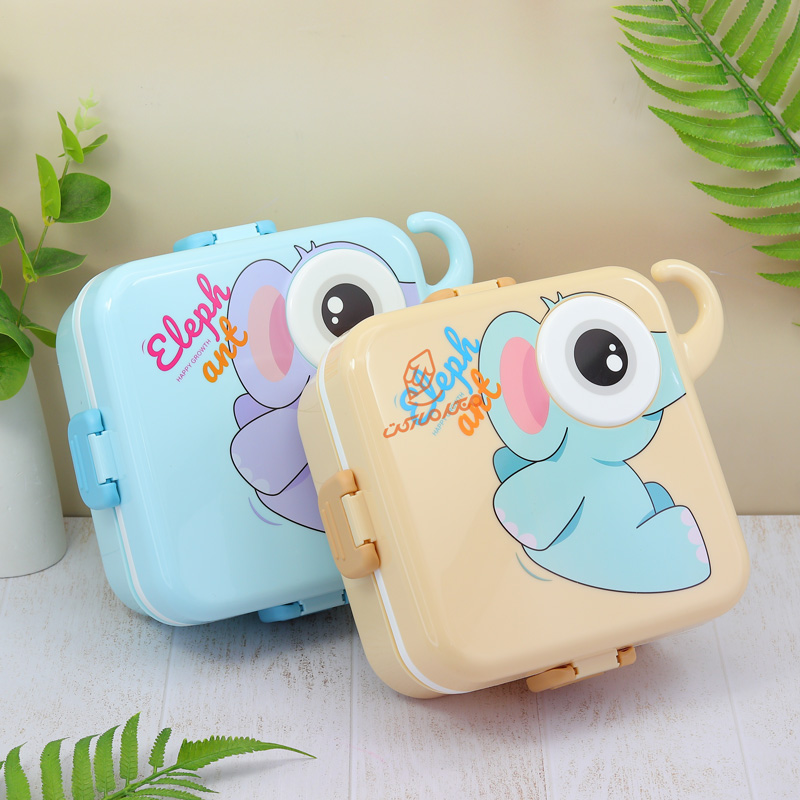 ظرف غذا یک طبقه 3 خانه طرح فیل کد 6657