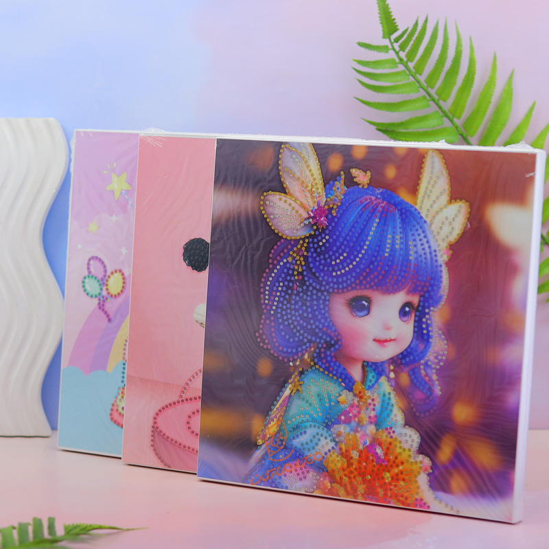 نقاشی الماسی طرح دخترانه 24*24 XL-25