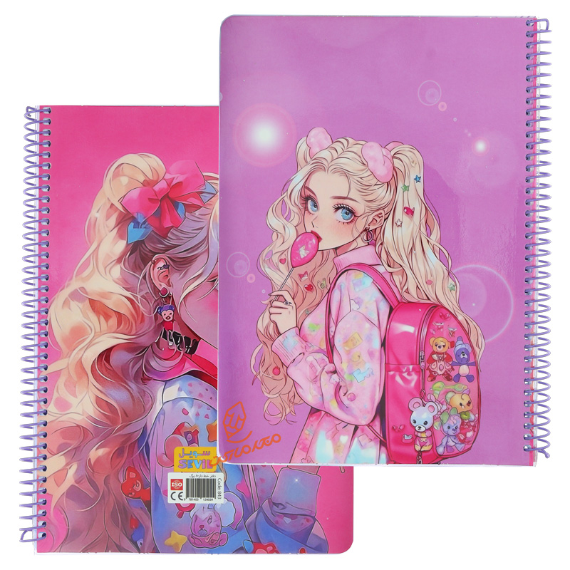 دفتر 80 برگ طرح فانتزی کیوت کد 843 سویل SEVIL (5).jpg