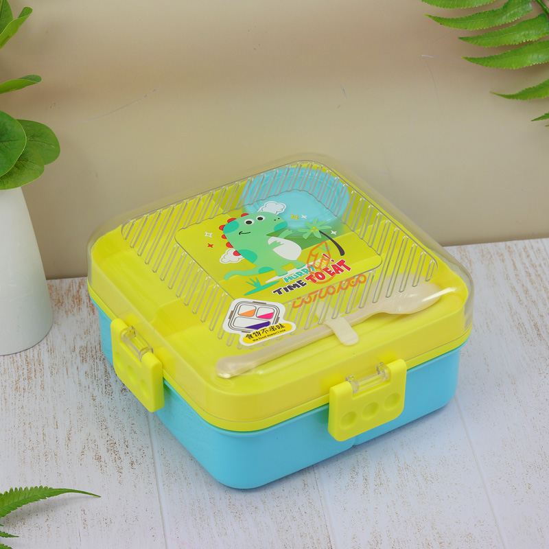  ظرف غذا 2 طبقه 3 خانه طرح یونیکورن کد 7118 (3).jpg