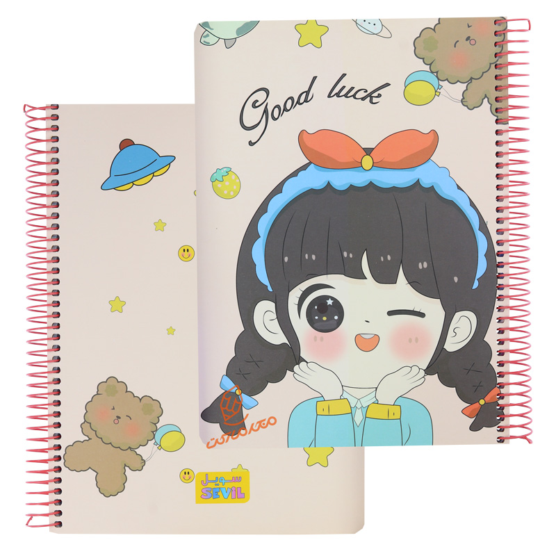 دفتر 100 برگ جلد سخت طرح انیمه کد 855 سویل SEVIL (6).jpg