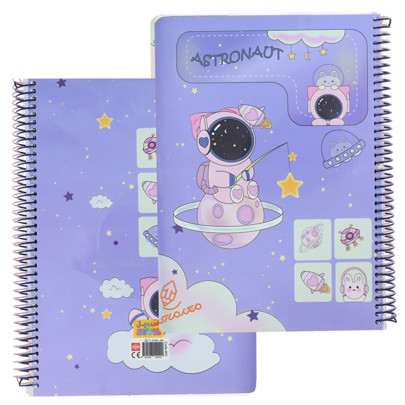 دفتر 100 برگ طرح فانتزی دخترانه کد 841 سویل SEVIL (5).jpg