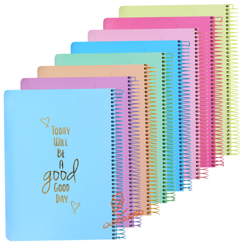 دفتر 100 برگ جلد سخت رنگی طرح طلاکوب کد 847 سویل SEVIL