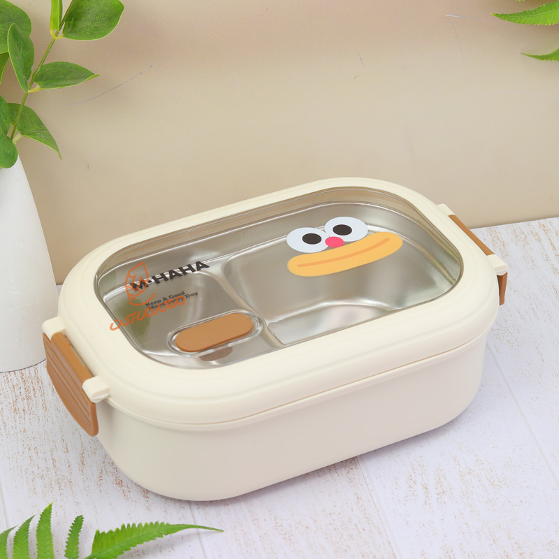 ظرف غذا 2 خانه داخل استیل طرح لبخند کد 6229 (2).jpg