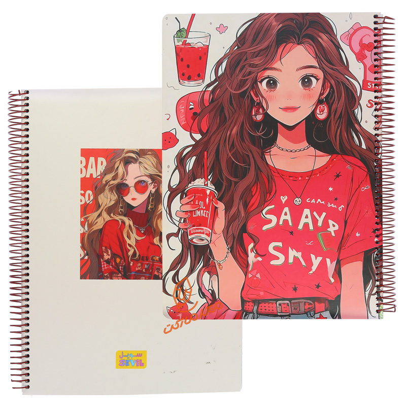 دفتر 100 برگ رحلی طرح فانتزی دخترانه کد 875 سویل SEVIL (3).jpg