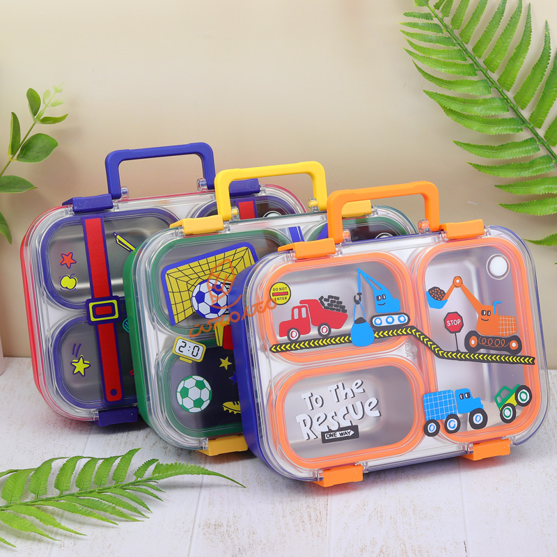 ظرف غذا 620 میل 3 خانه داخل استیل کد 7156