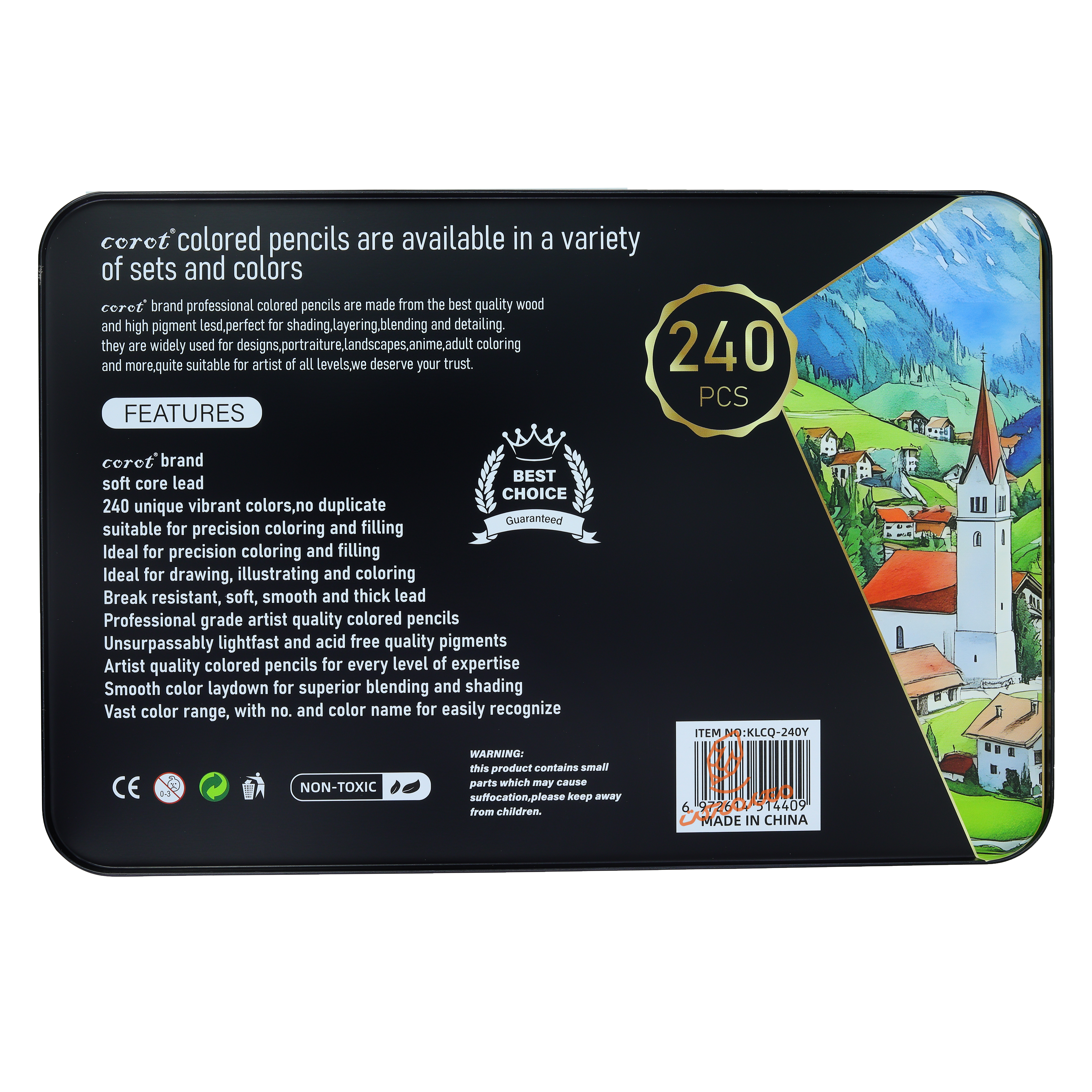 مداد رنگی 240 رنگ طرح عقاب کروت COROT (3).jpg