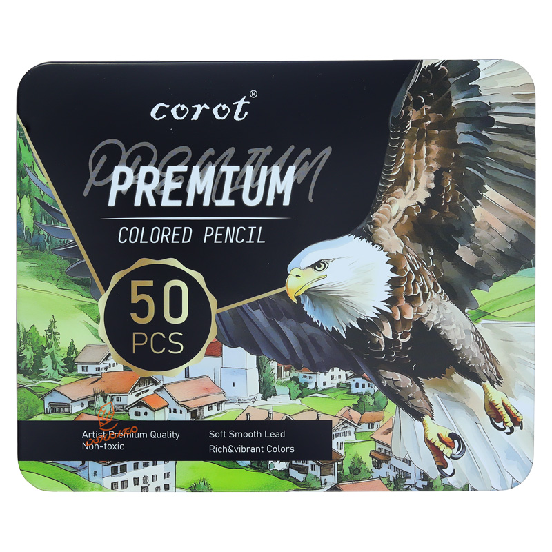 مداد رنگی 50 رنگ طرح عقاب کروت COROT (4).jpg