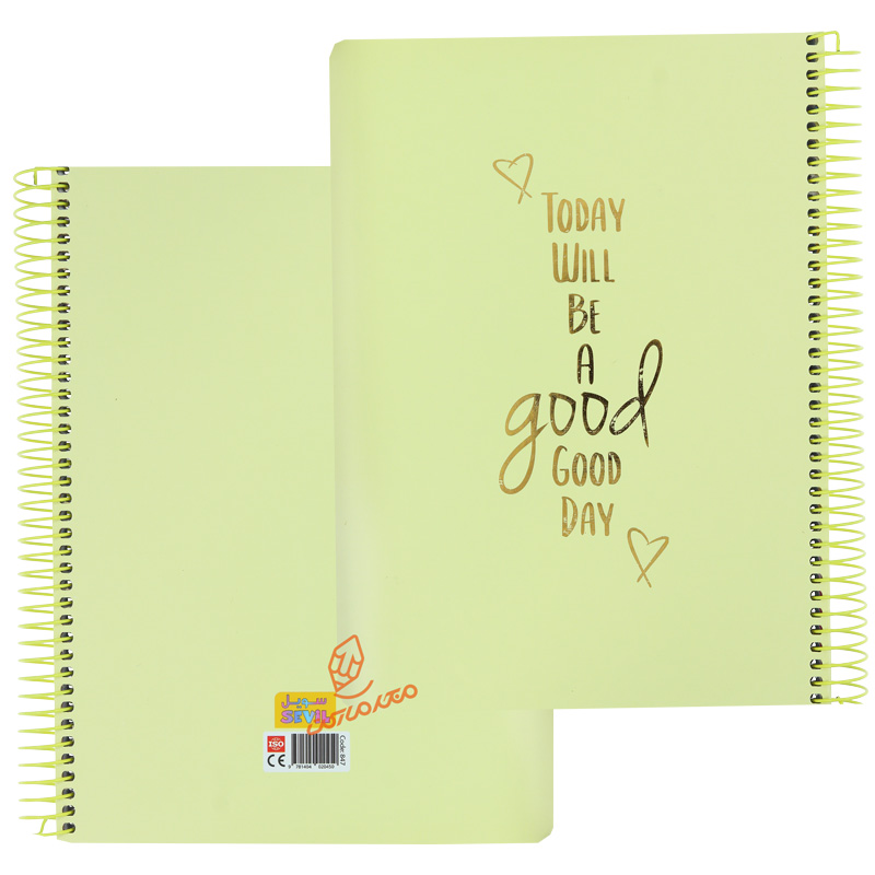 دفتر 100 برگ جلد سخت رنگی طرح طلاکوب کد 847 سویل SEVIL (2).jpg