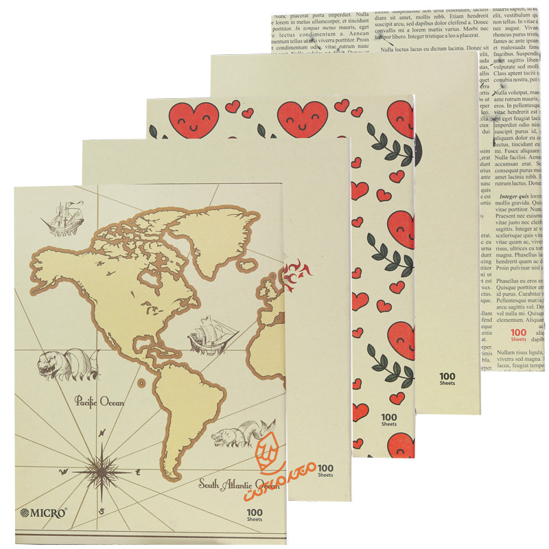 دفتر کلاسوری 100 برگ طرح کرافت F14 میکرو MICRO