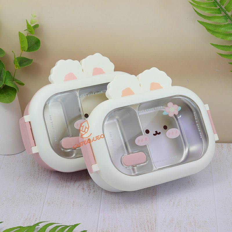 ظرف غذا 2 خانه طرح خرگوش کد 6285