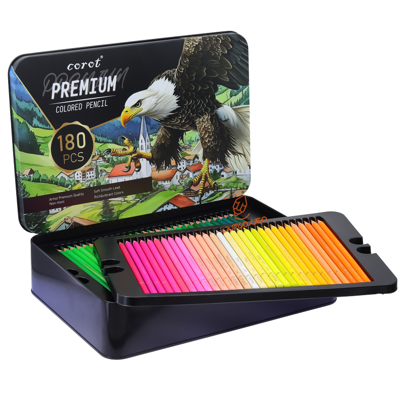 مداد رنگی 180 رنگ طرح عقاب کروت COROT