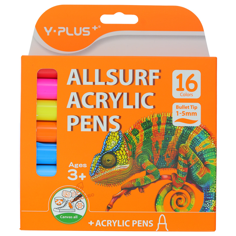 ماژیک اکریلیک 16 رنگ AP-110 وای پلاس Y.PLUS