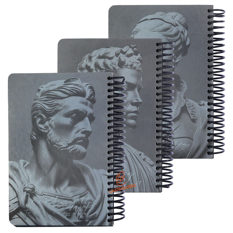 دفتر طراحی A5 سری ROMAN سیم از بغل دات نوت