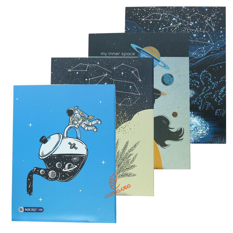 دفتر کلاسوری 100 برگ طرح ستاره ها A27 میکرو MICRO