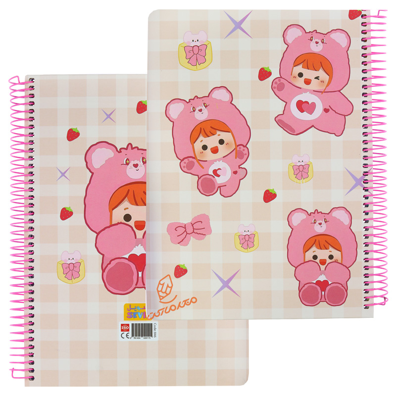 دفتر 100 برگ جلد سخت طرح فانتزی دخترانه کد 846 سویل SEVIL (5).jpg