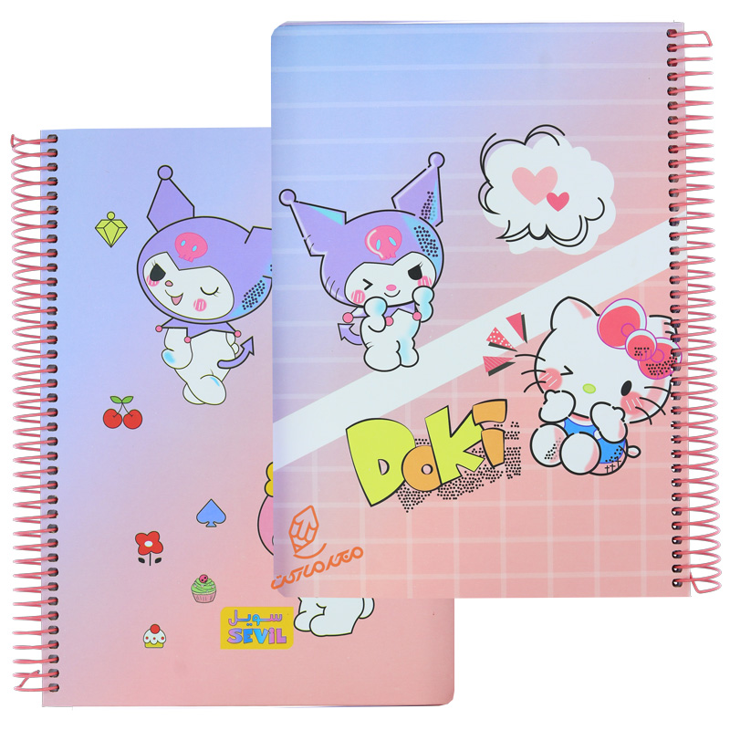 دفتر 100 برگ جلد سخت طرح کودکانه پاستلی کد 856 سویل SEVIL (6).jpg