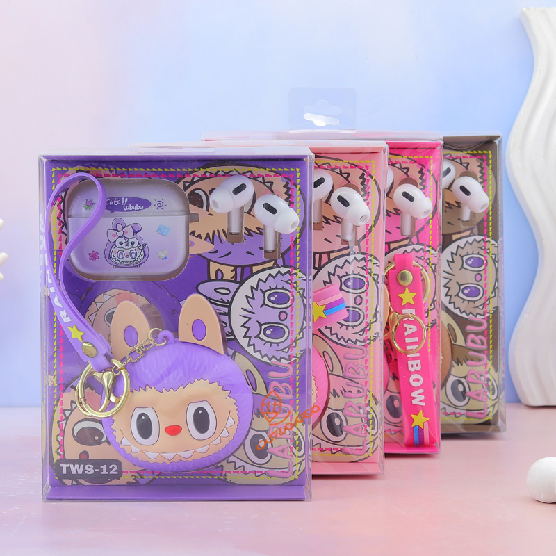 ایرپاد بلوتوثی همراه جاکلیدی طرح لبوبو TWS-12