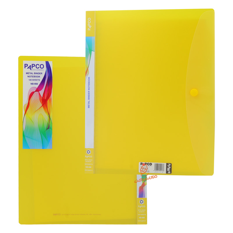 دفتر کلاسوری 140 برگ متالیک NB-666 پاپکو PAPCO (2).jpg