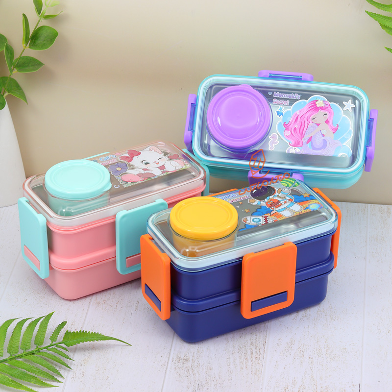 ظرف غذا 2 طبقه 500 میل داخل استیل کد 2641