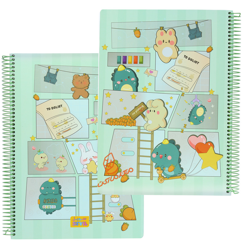 دفتر 100 برگ رحلی طرح فانتزی کد 876 سویل SEVIL (10).jpg