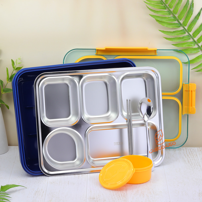 ظرف غذا بزرگ 5 خانه داخل استیل کلاسیک کد 2562 SMIE (4).jpg