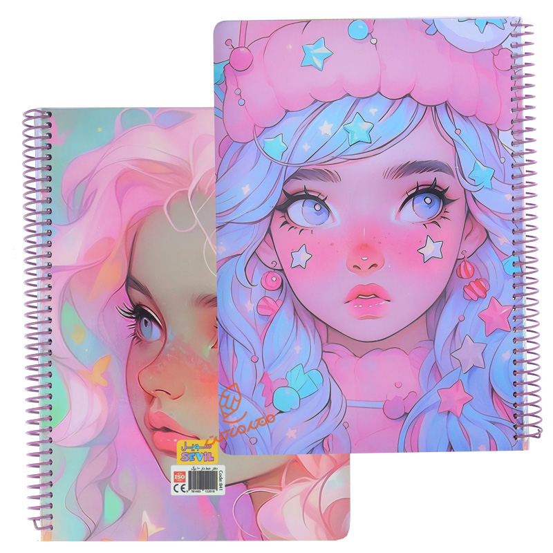 دفتر 100 برگ طرح فانتزی دخترانه کد 841 سویل SEVIL (8).jpg