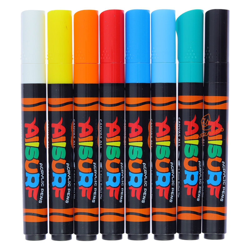 ماژیک اکریلیک 8 رنگ AP-410 وای پلاس Y.PLUS (3).jpg