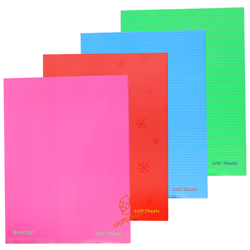 دفتر کلاسوری 100 برگ رنگی طرح دار A-5 میکرو MICRO