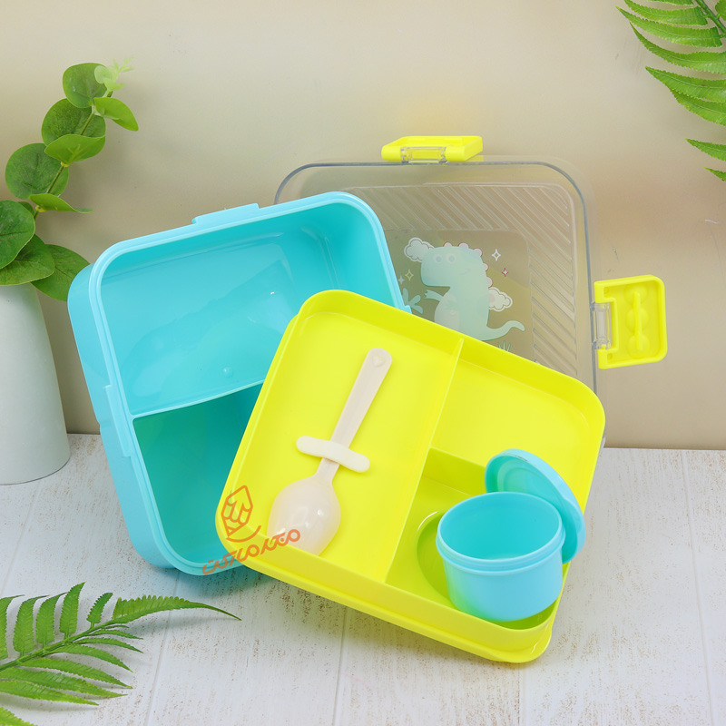  ظرف غذا 2 طبقه 3 خانه طرح یونیکورن کد 7118 (4).jpg