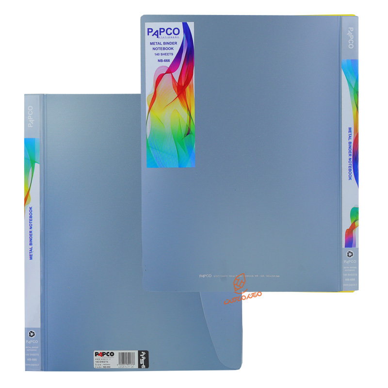 دفتر کلاسوری 140 برگ متالیک NB-666 پاپکو PAPCO (4).jpg
