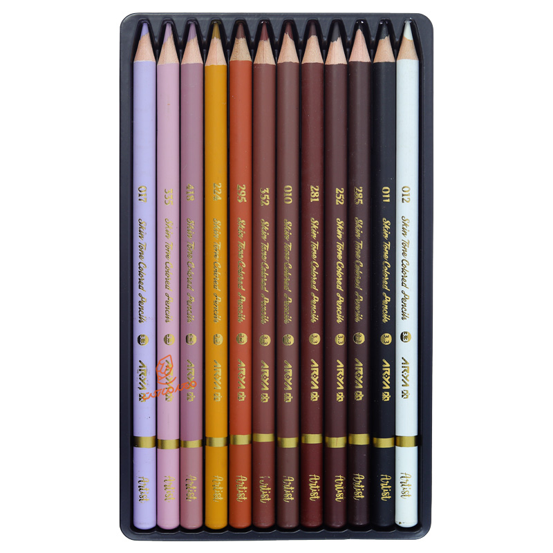 مداد رنگی 12 رنگ طیف پوست (مدل تیره) آرتیست آریا ARYA (4).jpg