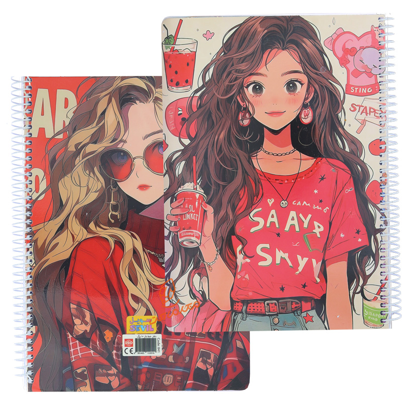 دفتر 100 برگ طرح فانتزی دخترانه کد 841 سویل SEVIL (12).jpg