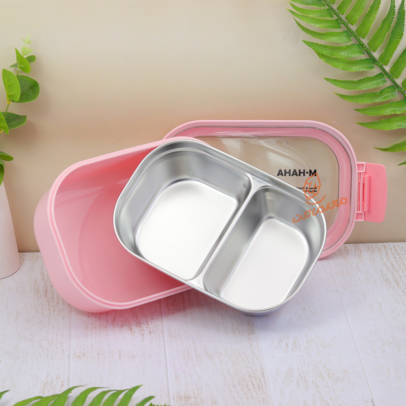 ظرف غذا 2 خانه داخل استیل طرح لبخند کد 6229 (4).jpg