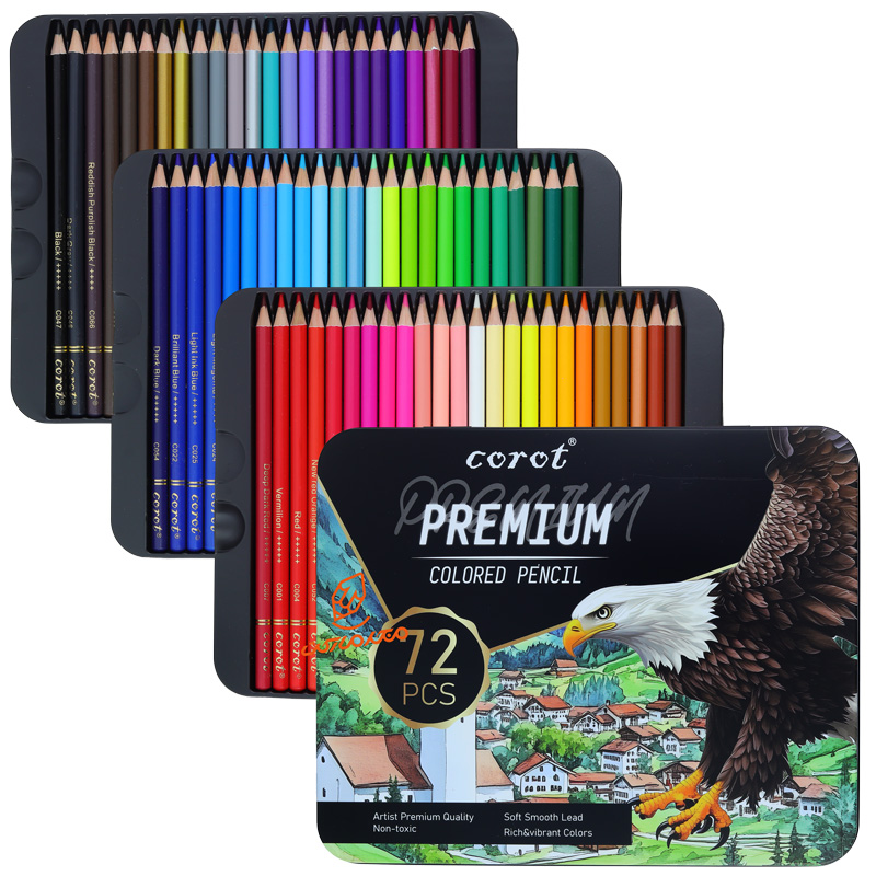 مداد رنگی 72 رنگ طرح عقاب کروت COROT