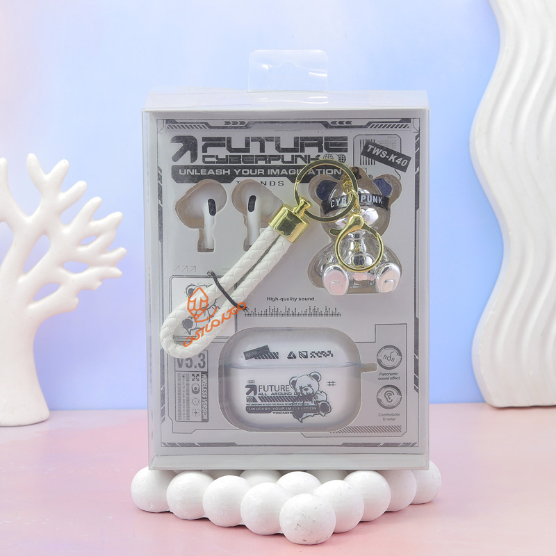 ایرپاد بلوتوثی همراه جاکلیدی طرح تدی TWS-322 (2).jpg