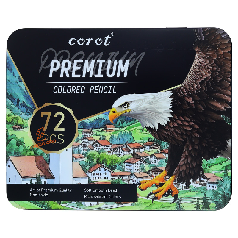 مداد رنگی 72 رنگ طرح عقاب کروت COROT (1).jpg