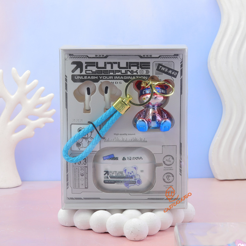 ایرپاد بلوتوثی همراه جاکلیدی طرح تدی TWS-322 (4).jpg