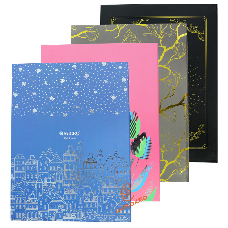 دفتر کلاسوری 200 برگ طرح طلاکوب A17 میکرو MICRO