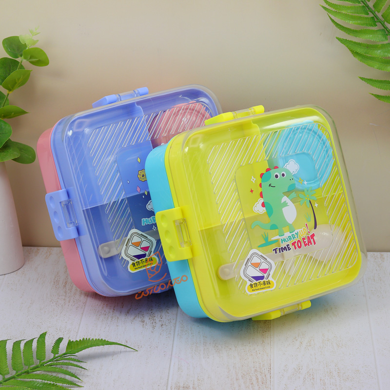 ظرف غذا 2 طبقه 3 خانه طرح یونیکورن کد 7118