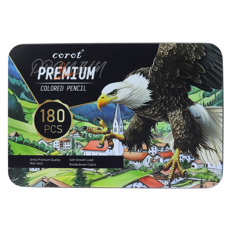 مداد رنگی 180 رنگ طرح عقاب کروت COROT (2).jpg