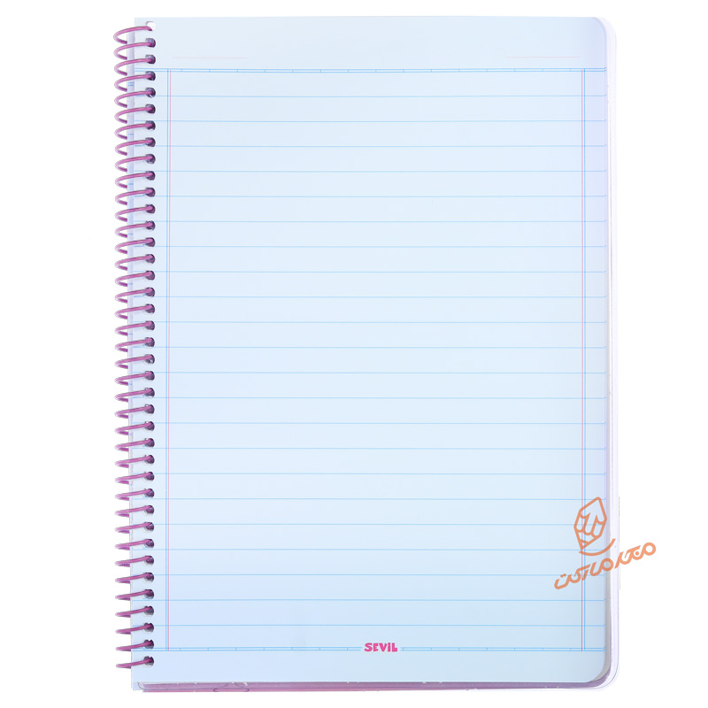 دفتر 80 برگ رنگی ساده کد 851 سویل SEVIL.jpg