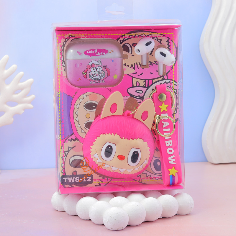 ایرپاد بلوتوثی همراه جاکلیدی طرح لبوبو TWS-12 (5).jpg