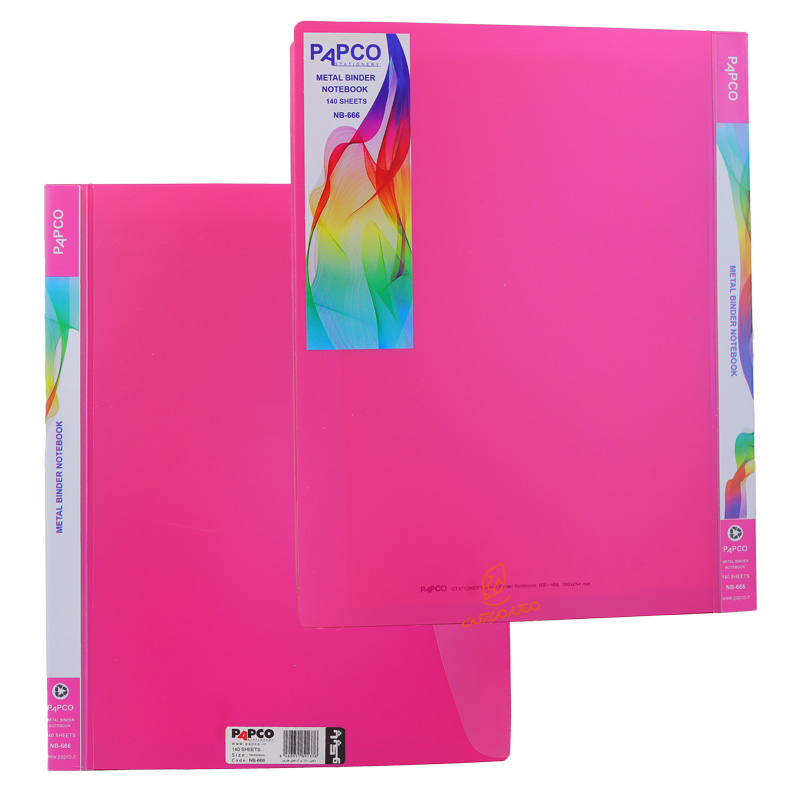 دفتر کلاسوری 140 برگ متالیک NB-666 پاپکو PAPCO (8).jpg