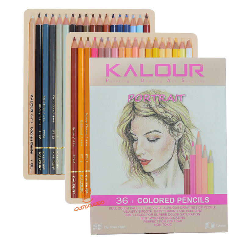 مداد رنگی 36 رنگ طیف پوست کالور KALOUR