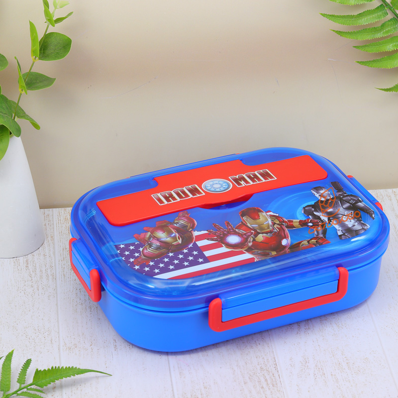 ظرف غذا 4 خانه چاپستیک دار داخل استیل کد 14 (2).jpg