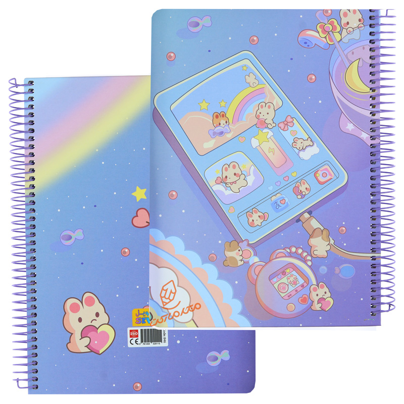 دفتر 100 برگ جلد سخت طرح فانتزی دخترانه کد 846 سویل SEVIL (9).jpg